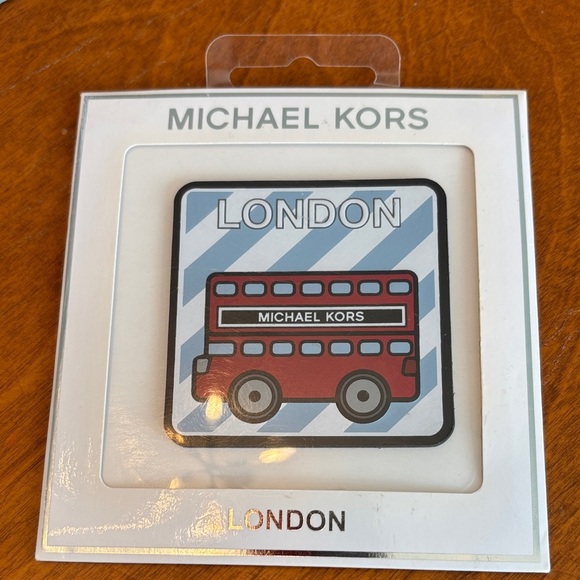 Michael Kors Accessories - Michael Kors Red London Bus leather sticker for MK leather bags.
